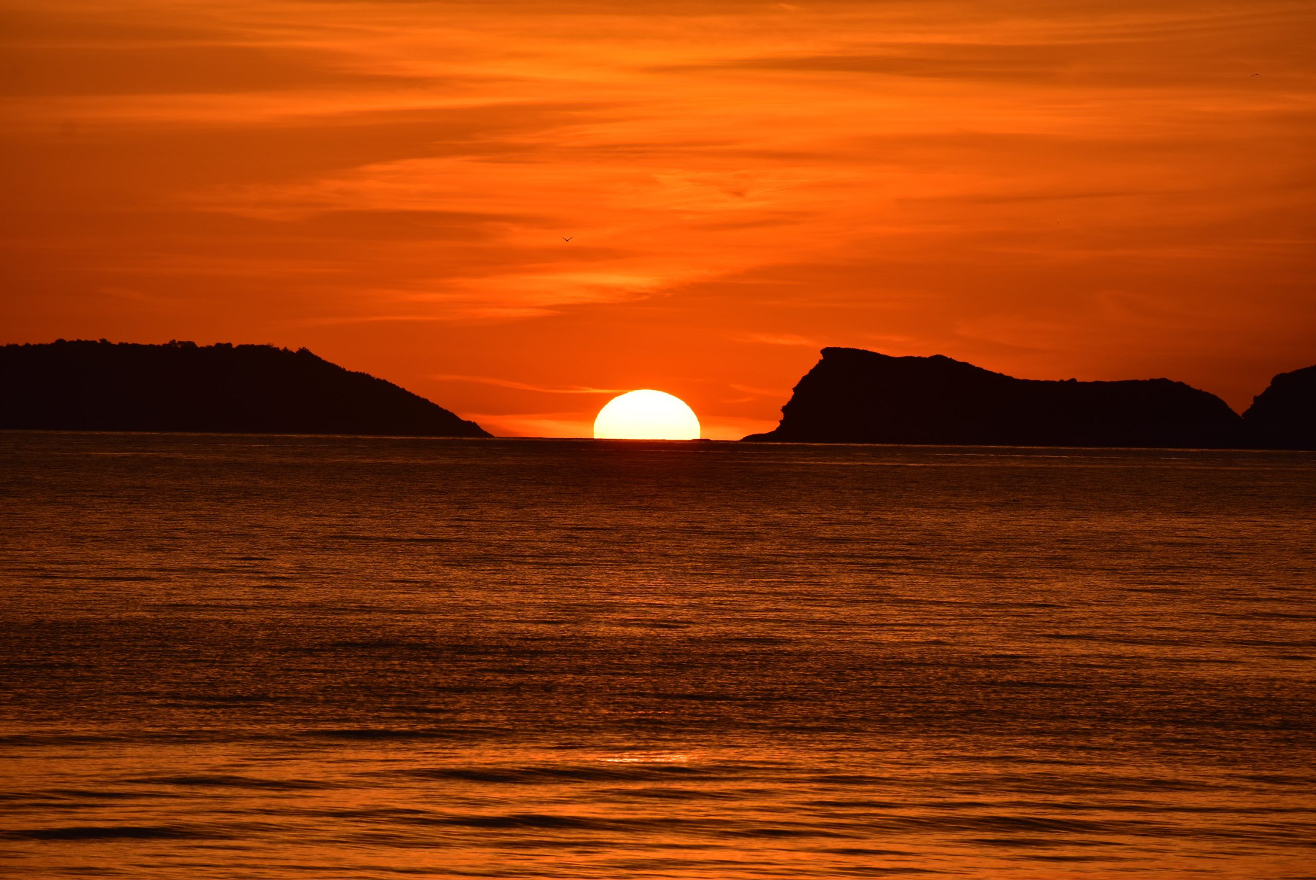 Fantastic evening view of corfu island Greece